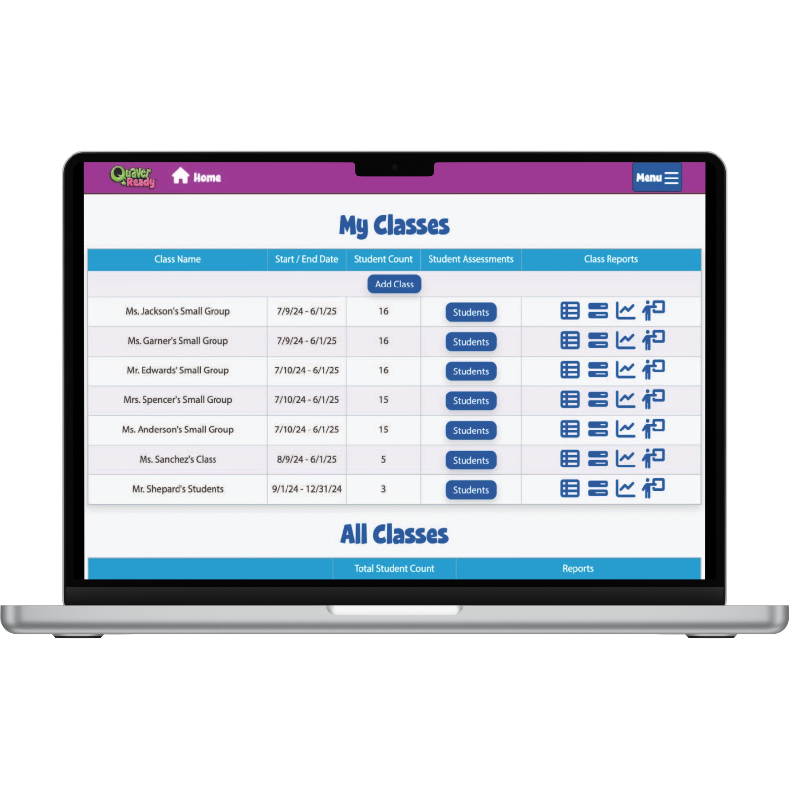 Laptop showing the skills survey dashboard on a screen